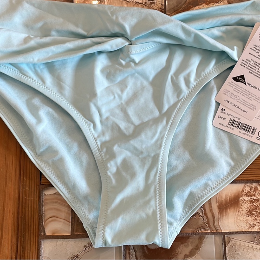 Athleta swim bottoms size M- sky blue